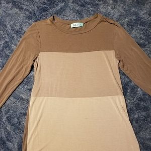 Filly Flair Tan color block shirt